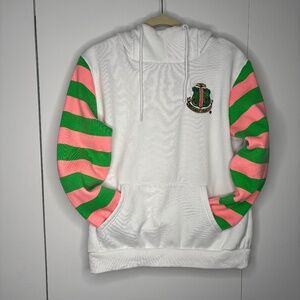 Ivy Storehouse Alpha Kappa Alpha Hoodie Pink & Green Sleeve- size L